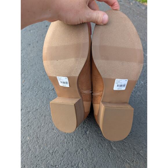 Lane Bryant Womens Dream Cloud Slouch Ankle Boot Bootie Sz 9W Tan Faux Suede - Picture 5 of 6